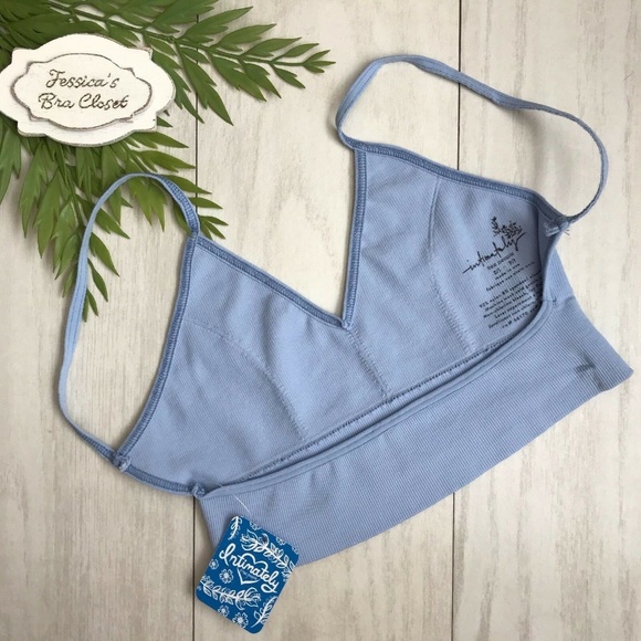 FREE PEOPLE Low Back Bralette XS/S Blue NWT - Picture 3 of 5